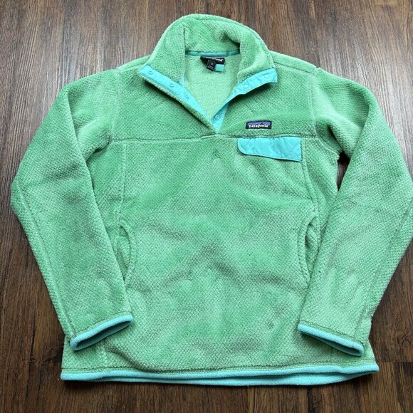 Patagonia Jackets & Blazers - Patagonia Snap T Pullover Fleece Jacket Light GreenWomen's Medium